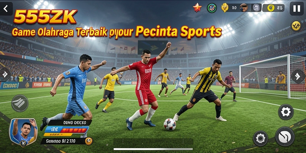 Tampilan utama 555ZK dengan aksi olahraga yang menarik.
