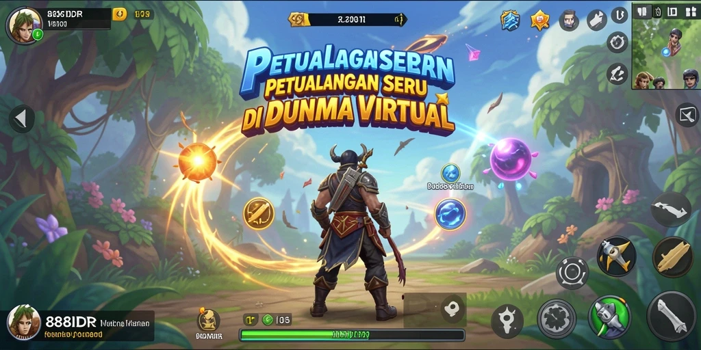 Screenshot gameplay 888IDR dengan aksi petualangan yang mendebarkan.
