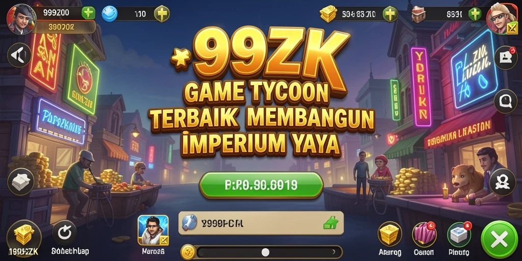 Tampilan gameplay <strong>999ZK</strong> yang memukau dengan elemen Tycoon.