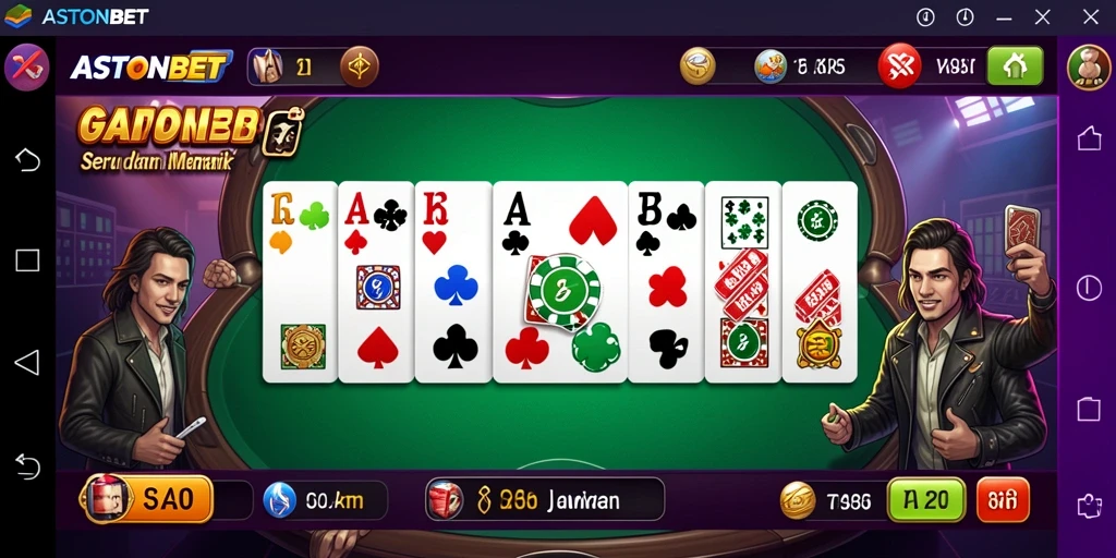 Tampilan gameplay Domino yang seru dalam ASTONBET