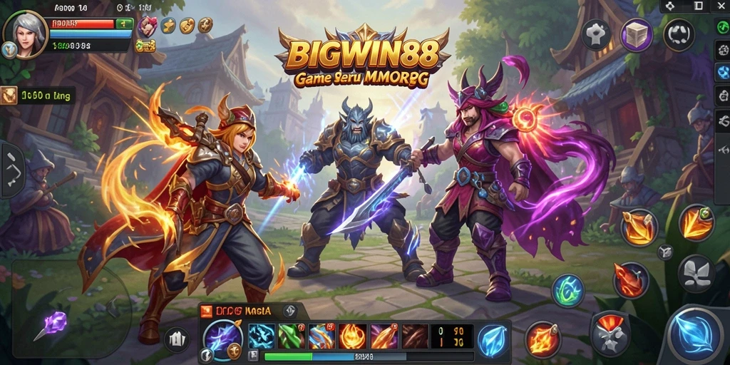 Tampilan gameplay BIGWIN88 dengan aksi pertarungan yang mendebarkan.