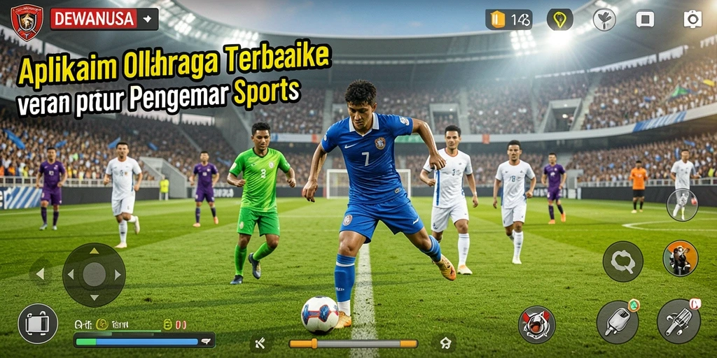 Tampilan gameplay menakjubkan dalam DEWANUSA dengan aksi olahraga yang seru.
