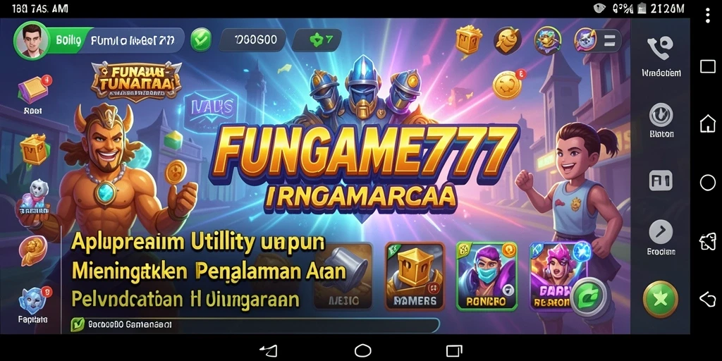 Tampilan antarmuka aplikasi FUNGAME777 yang intuitif dan menarik.