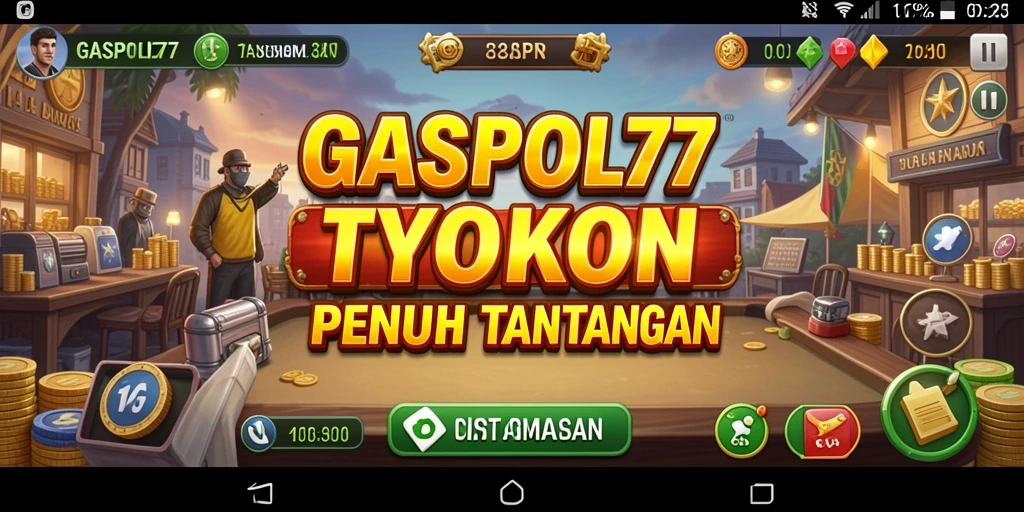 Tampilan gameplay GASPOL77 yang seru dalam mengelola bisnis Tycoon.
