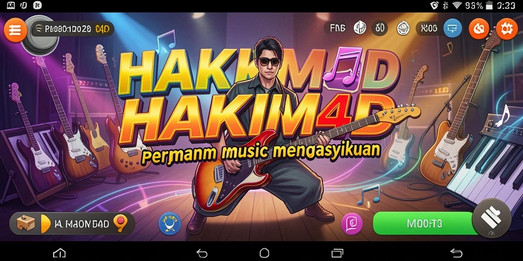 Tampilan gameplay menarik HAKIM4D saat bermain musik.