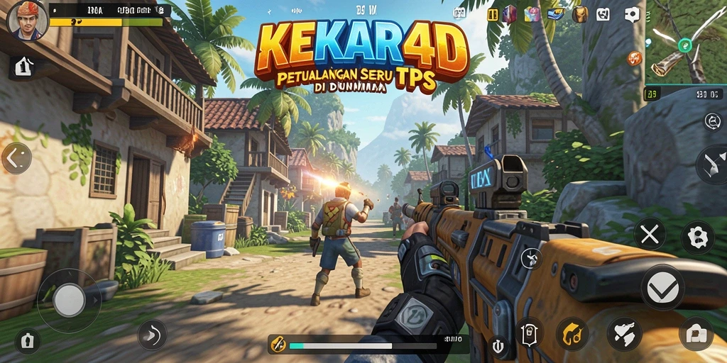 Gameplay intens dalam <strong>KEKAR4D</strong> dengan karakter beraksi di medan perang.