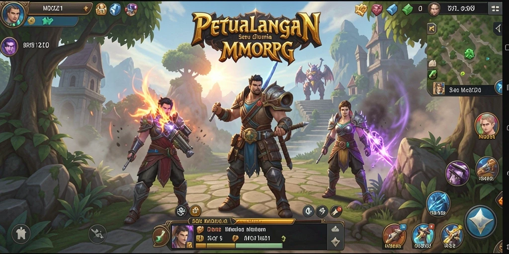 Tangkapan layar MPO1221 menunjukkan aksi seru selama pertarungan melawan monster.