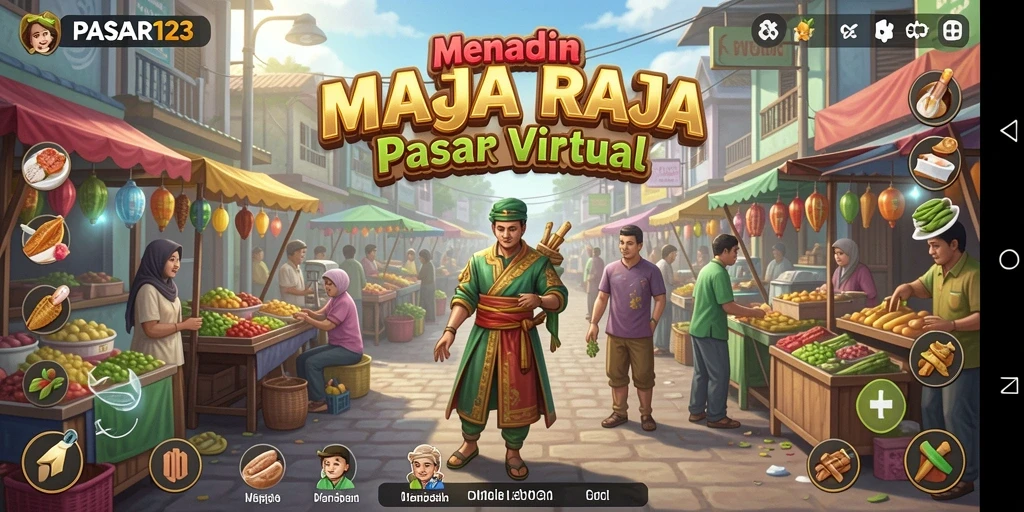 Screenshot PASAR123 menampilkan aktivitas dinamis dalam pasar virtual.