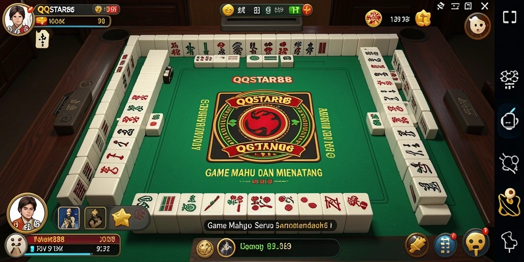 Screenshot QQSTAR88 menampilkan gameplay Mahjong yang menyenangkan dan interaktif.