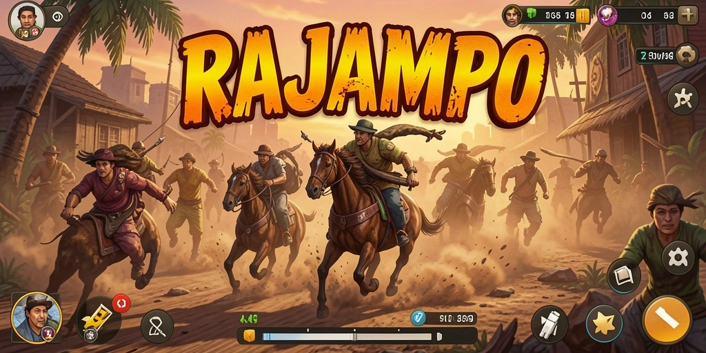 Tampilan gameplay RAJAMPO yang mendebarkan saat balapan.