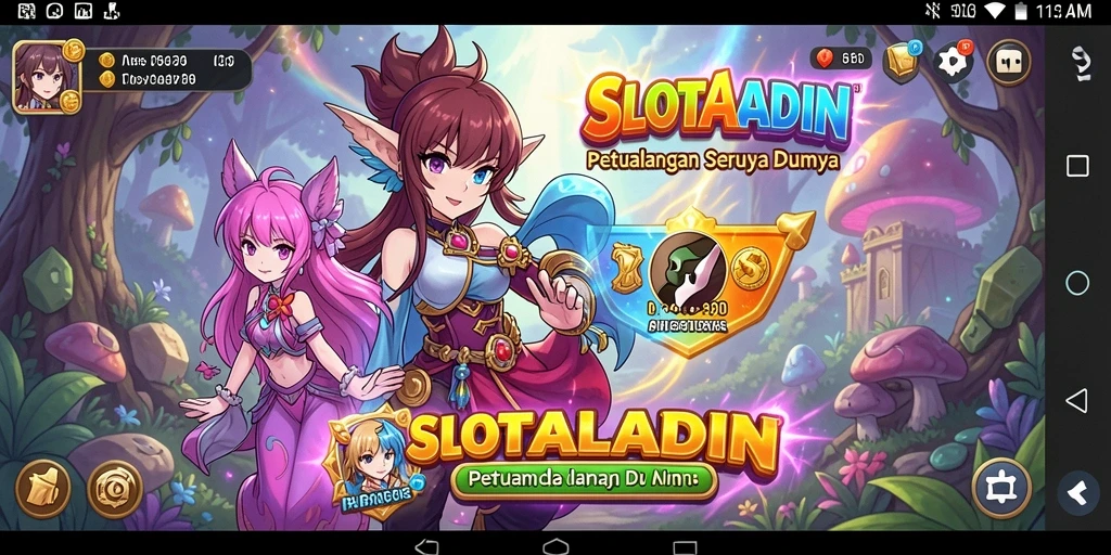 Screenshot SLOTALADIN menampilkan aksi mendebarkan dalam dunia anime.