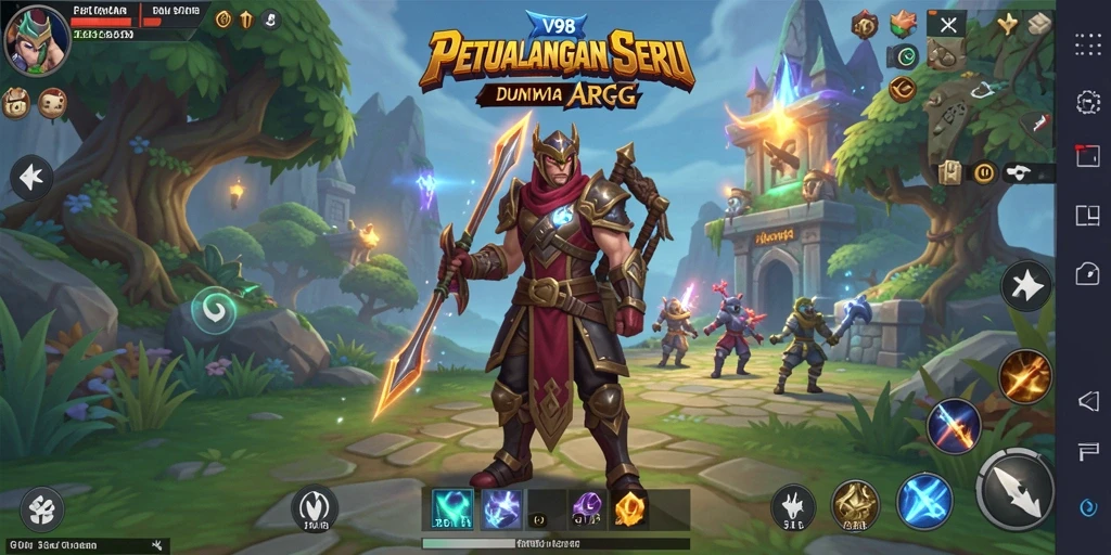 Tangkapan layar gameplay V98 yang menunjukkan pertempuran seru.